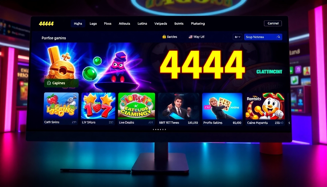Engaging screenshot of ck4444 com's online casino interface showcasing slots, live dealer games, and sports betting, highlighting seamless gameplay and vibrant visuals, perfect for attracting new players.