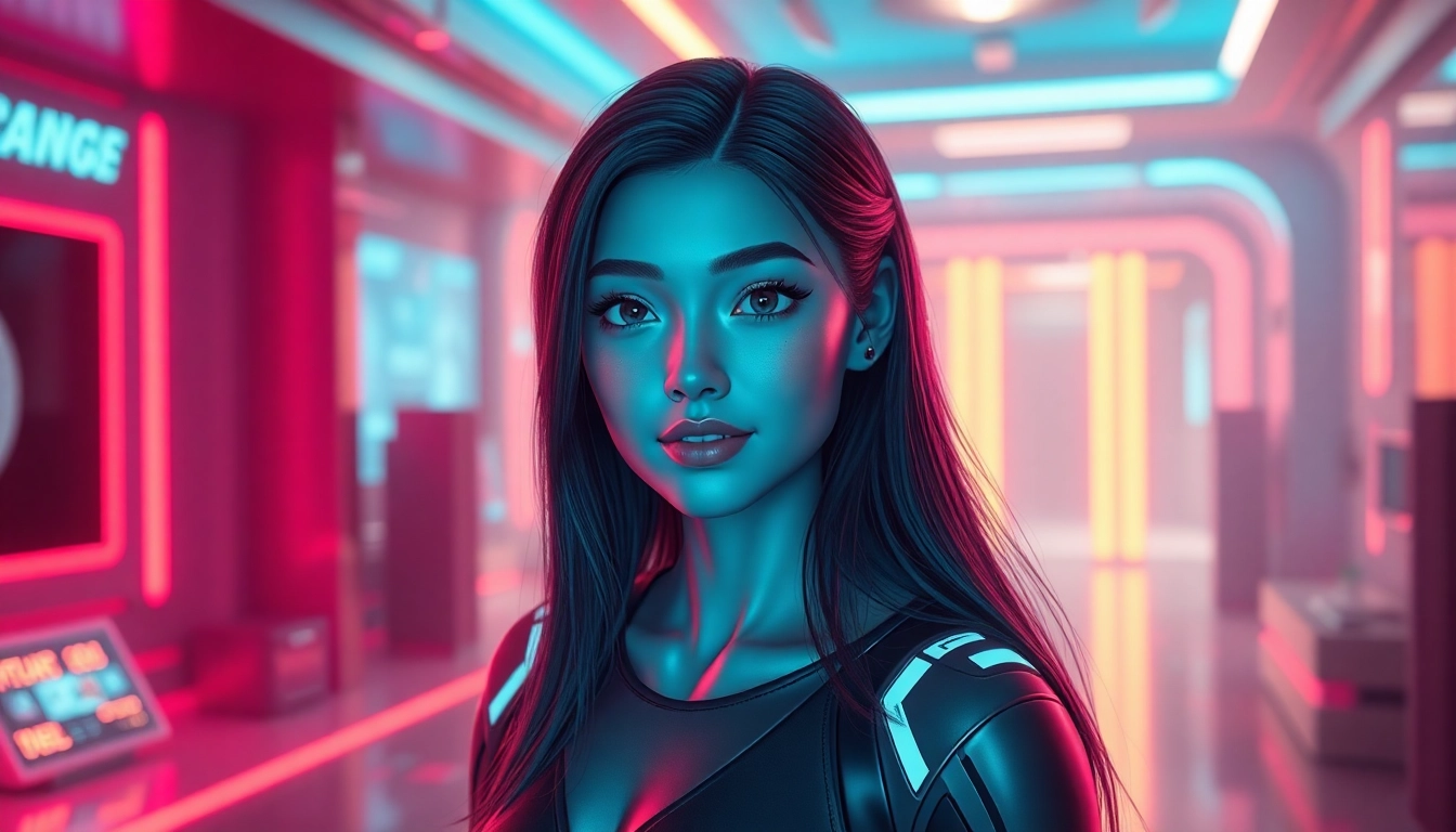 AI girlfriend engaging in a realistic conversation on a sleek smartphone screen, highlighting advanced emotional interaction for accessibility.