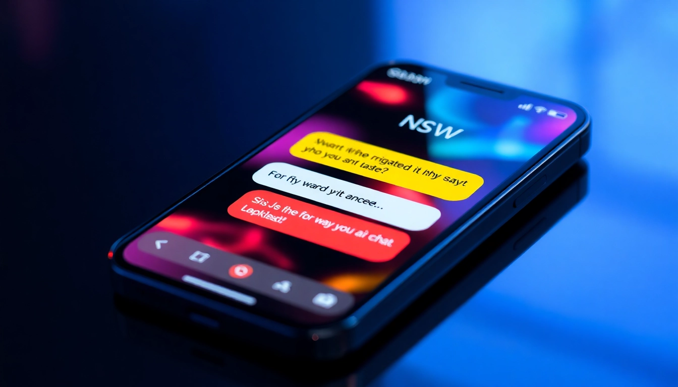 Engaging nsfw ai chat session on modern device highlighting discreet, unrestricted conversations with vibrant visuals for adult AI interactions.