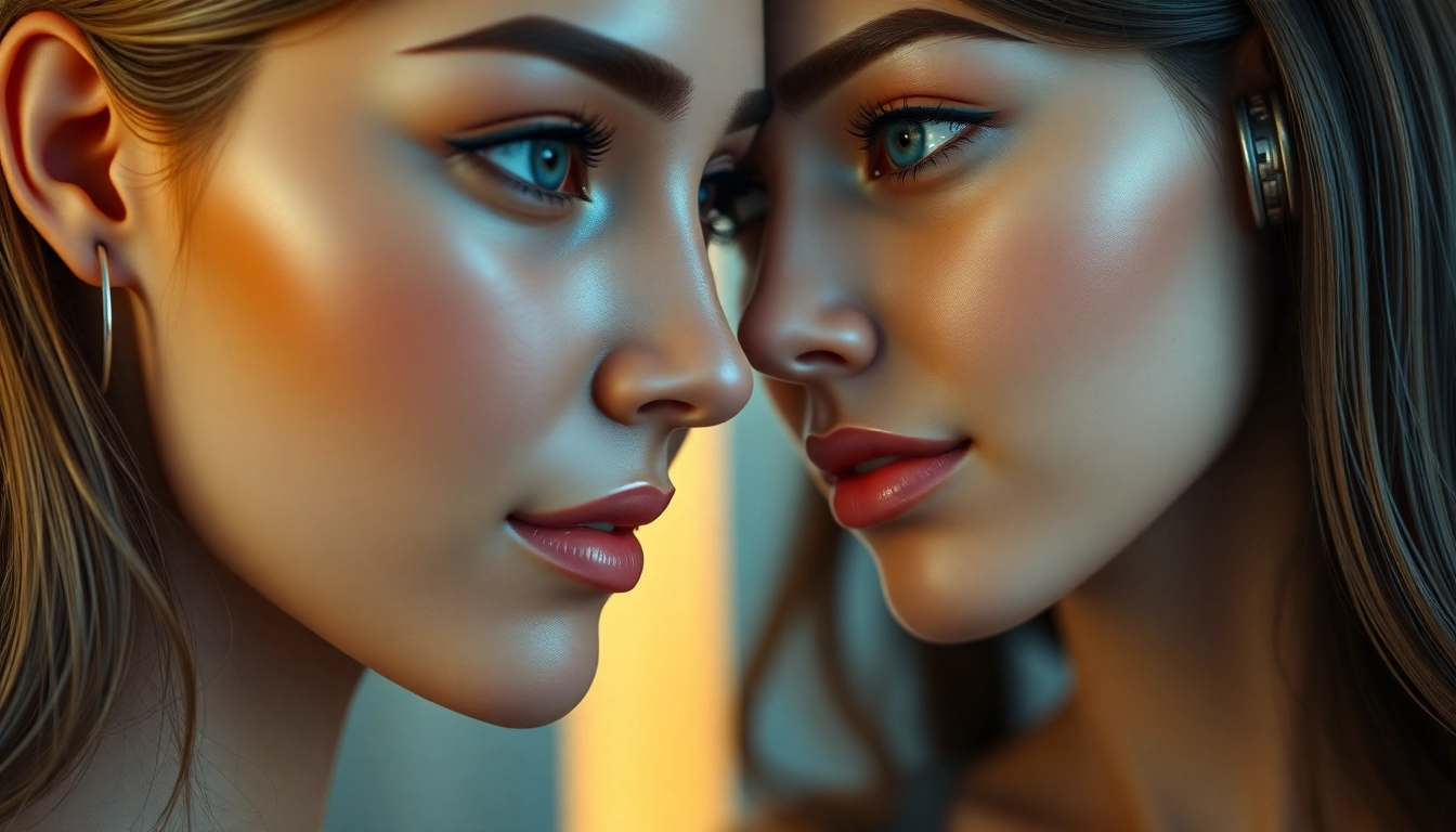 A highly detailed AI girlfriend engaging in unfiltered NSFW chat, emphasizing realism and emotional connection for users seeking authentic digital companionship.