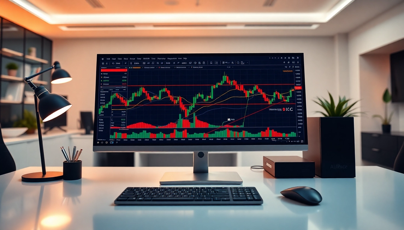 Trading view platform showcasing live market charts with technical analysis tools for traders